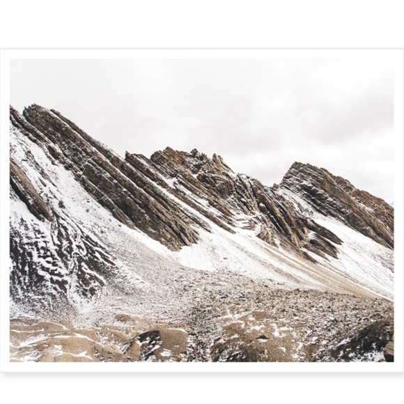 Snowy Mountain Alberta Photography Art Print - Picture 2 of 2